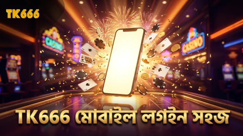 TK666 মোবাইল অ্যাপে ক্রেজি টাইম খেলার জন্য লগইন প্রক্রিয়া।