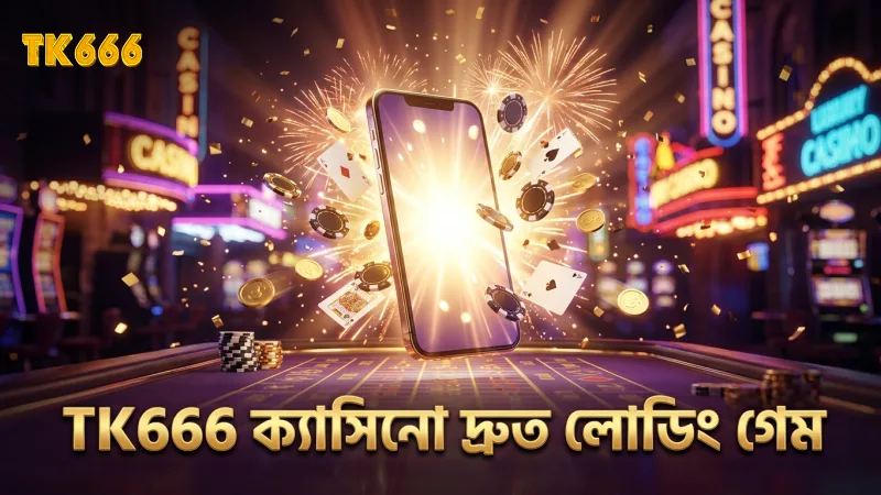 TK666 ক্যাসিনো গেমগুলোর দ্রুত লোডিং সময় নিশ্চিত করে।