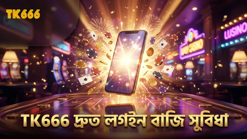 TK666 প্ল্যাটফর্মে ফোনে দ্রুত লগইন ও বাজি ধরা